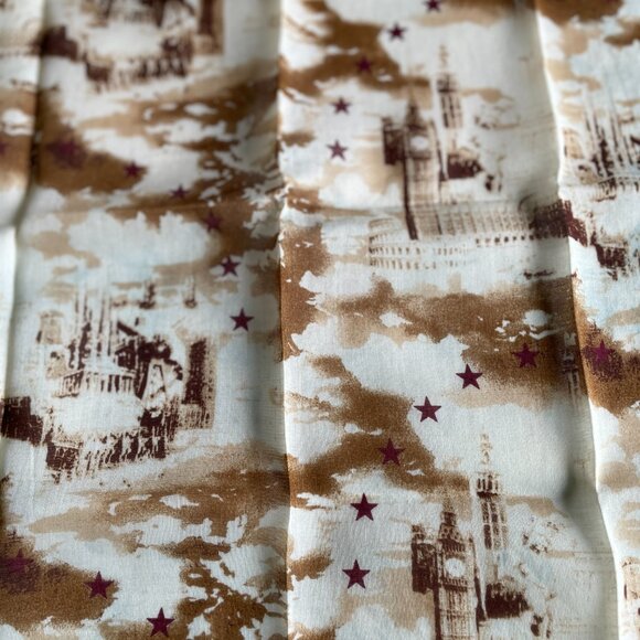 Vintage Jean Paul Gaultier Cotton Scarf - Rare Architectural Print - Picture 3 of 11